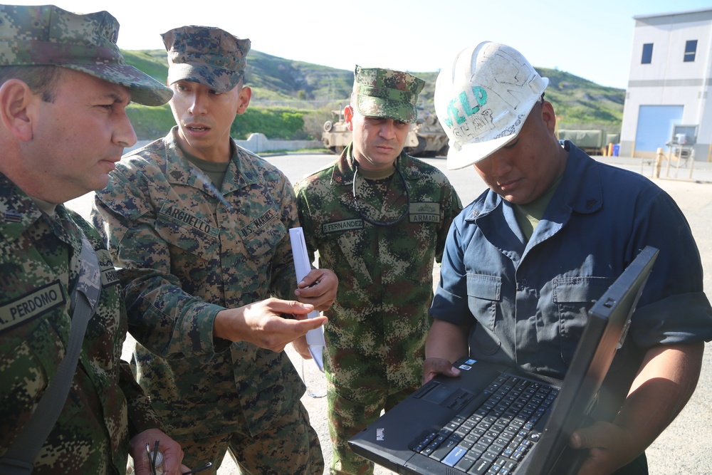 Combat Logistics Regiment 15 Marines host Colombian visit