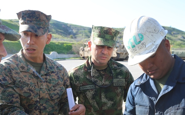 Combat Logistics Regiment 15 Marines host Colombian visit