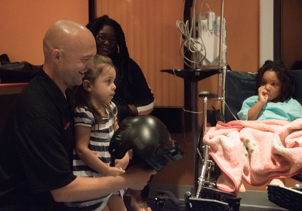 USASOC Black Daggers visit patients at Miami Children's Hospital