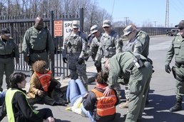 Military police keep the peace during Vigilant Guard