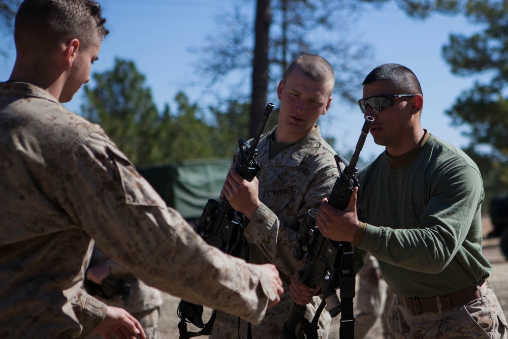 2D Transportation Support Battalion Marines practice Marine Corps Martial Arts
