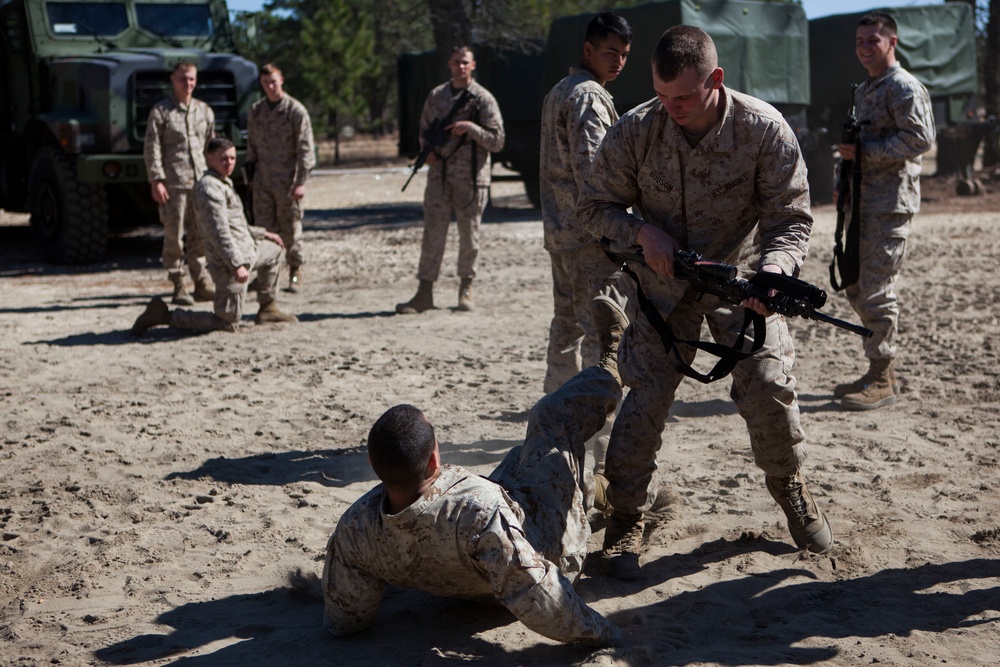 2D Transportation Support Battalion Marines practice Marine Corps Martial Arts