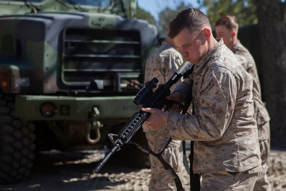 2D Transportation Support Battalion Marines practice Marine Corps Martial Arts