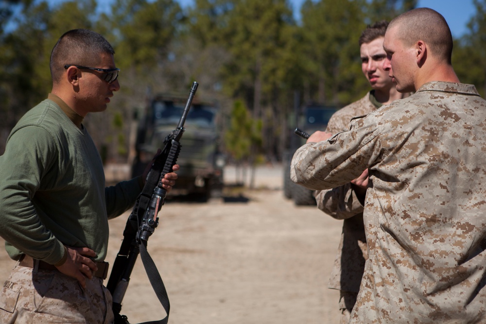 2D Transportation Support Battalion Marines practice Marine Corps Martial Arts