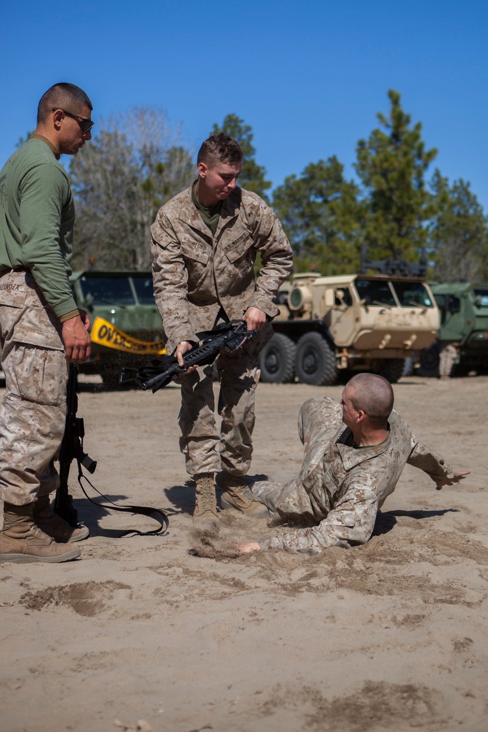 2D Transportation Support Battalion Marines practice Marine Corps Martial Arts