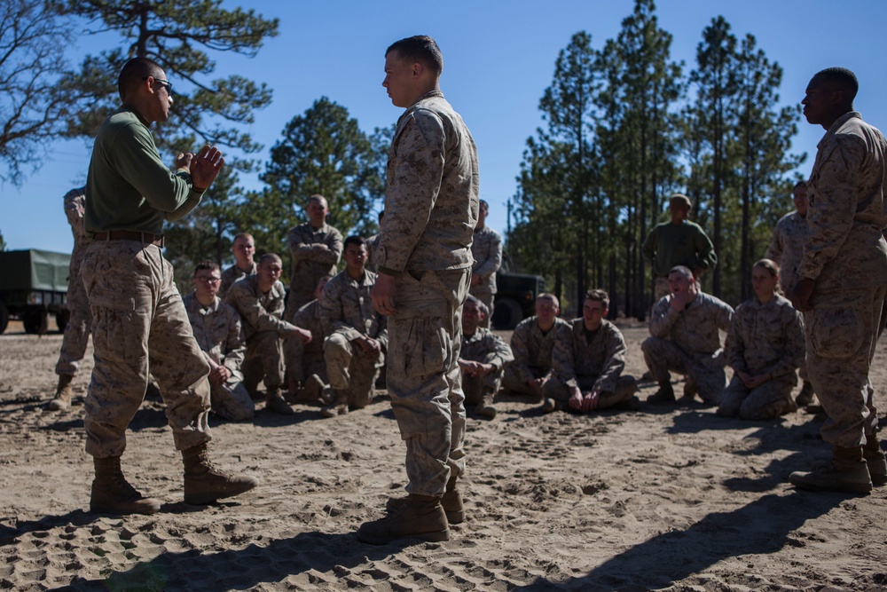 2D Transportation Support Battalion Marines practice Marine Corps Martial Arts