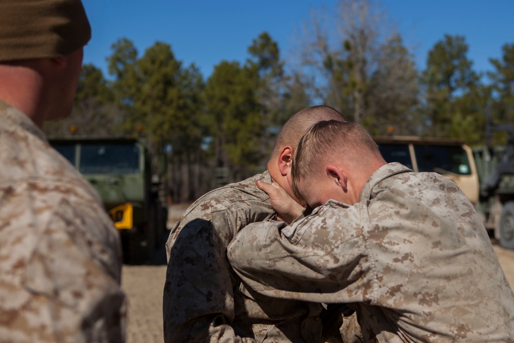 2D Transportation Support Battalion Marines practice Marine Corps Martial Arts