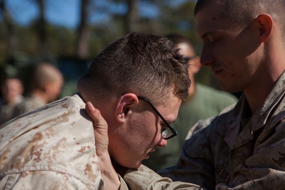2D Transportation Support Battalion Marines practice Marine Corps Martial Arts