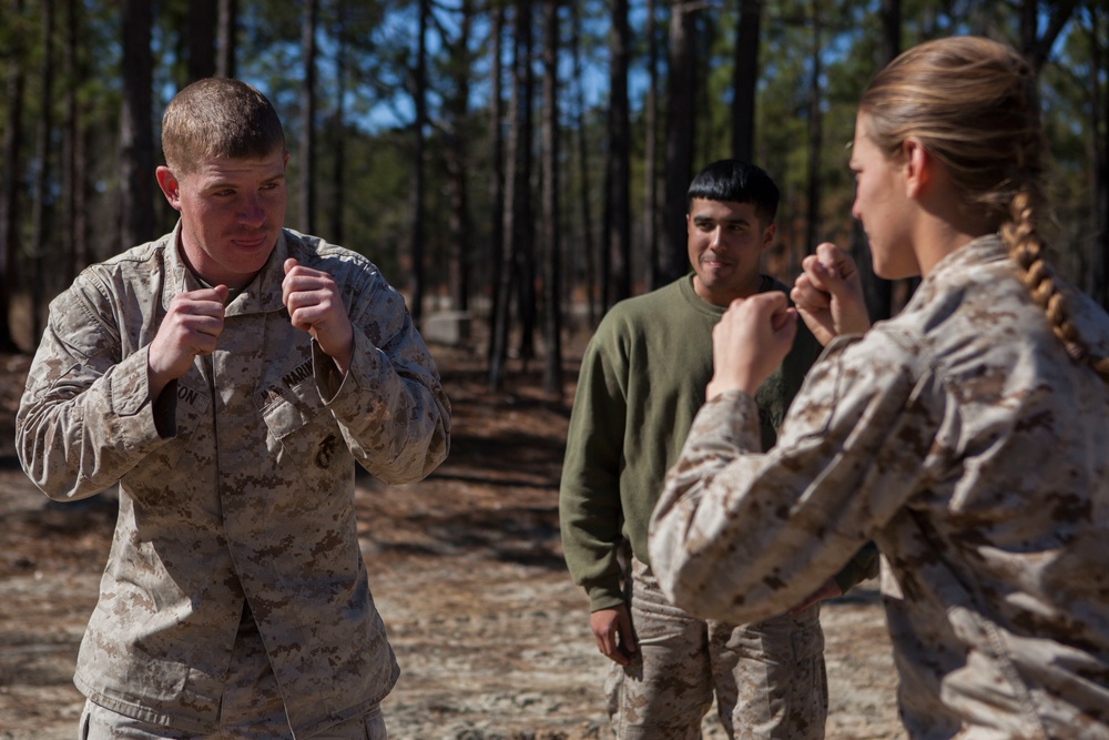2D Transportation Support Battalion Marines practice Marine Corps Martial Arts