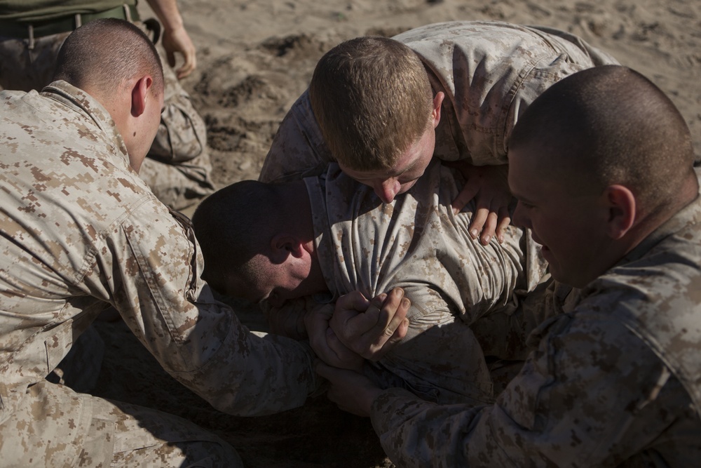 2D Transportation Support Battalion Marines practice Marine Corps Martial Arts