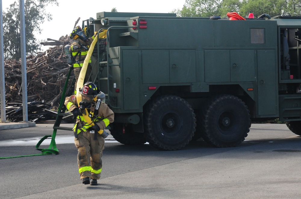 297th Firefighting Detachment conducts live fire exercise