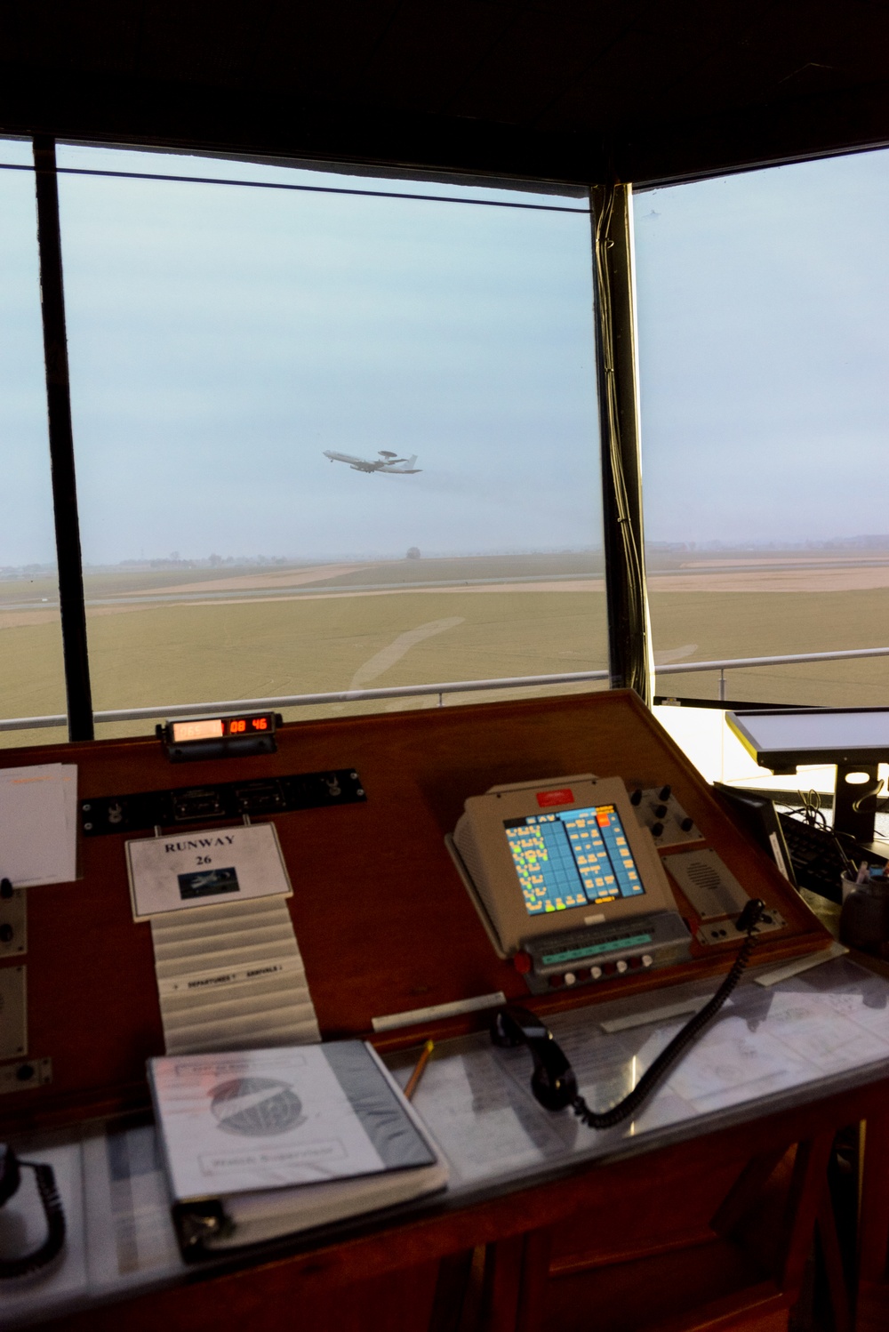 NATO AWACS practices approaches on Chièvres Air Base