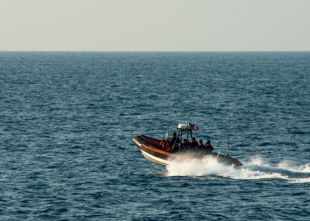 Coast Guard pursuit team on patrol