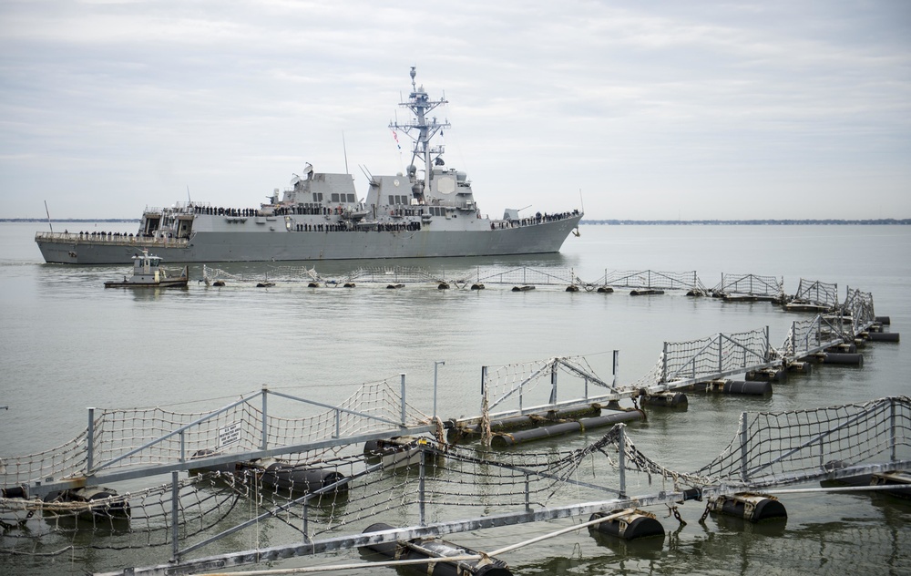 USS Forrest Sherman departs Naval Station Norfolk