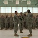 Soldiers return from Liberia and Sustainers uncase their colors