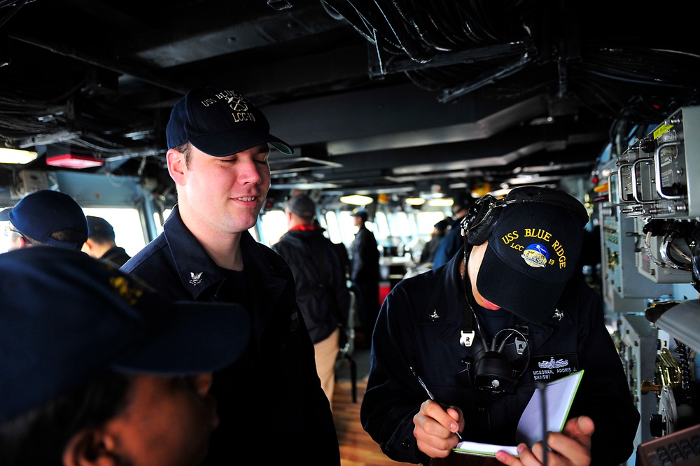 USS Blue Ridge action