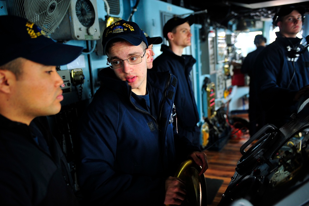 USS Blue Ridge action