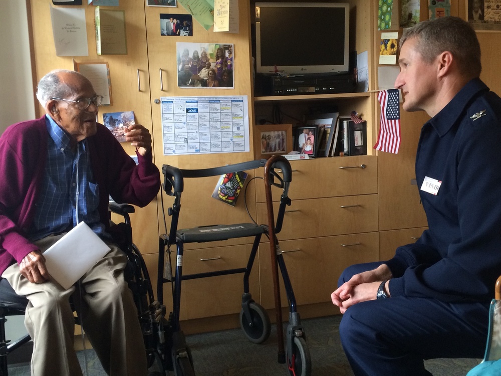 DCMA Western Regional commander visits oldest living Tuskegee Airman