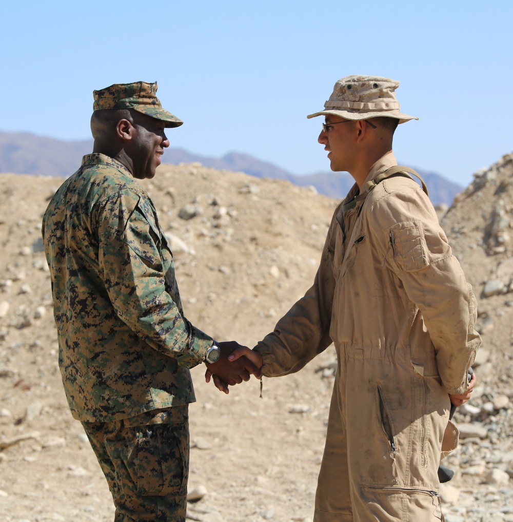 Integrated Task Force Marines welcome Sergeant Major of the Marine Corps