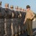 Marine recruits march in close order drill on Parris Island