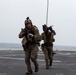 Recon Marines Fast Rope onto the USS Green Bay (LPD 20)