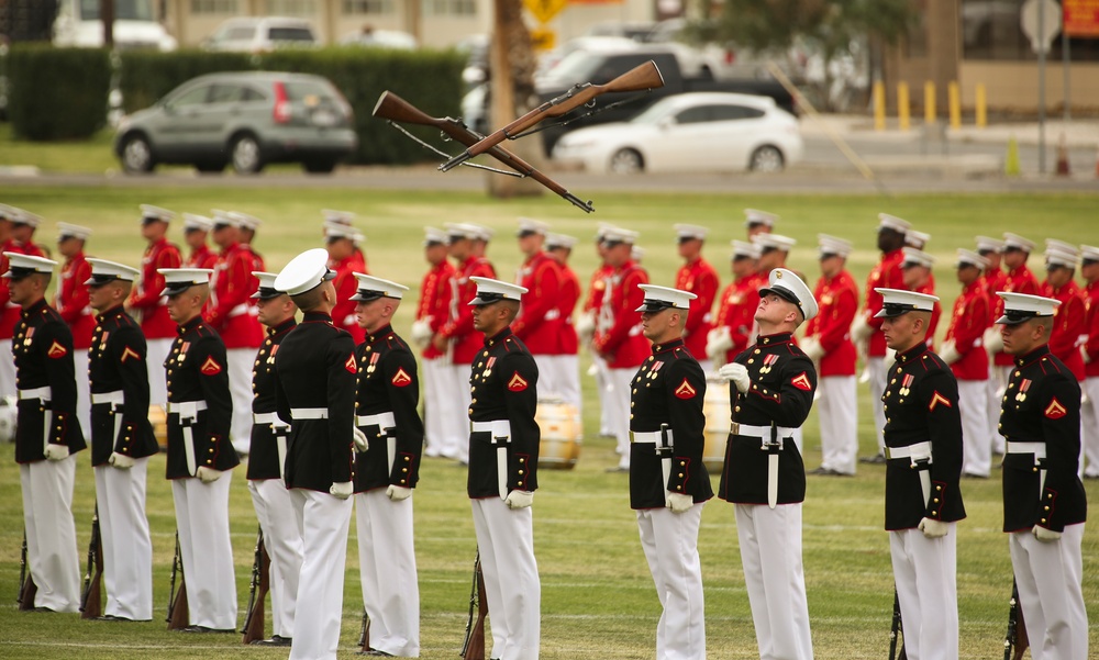 Battle Color Detachment performs for Combat Center