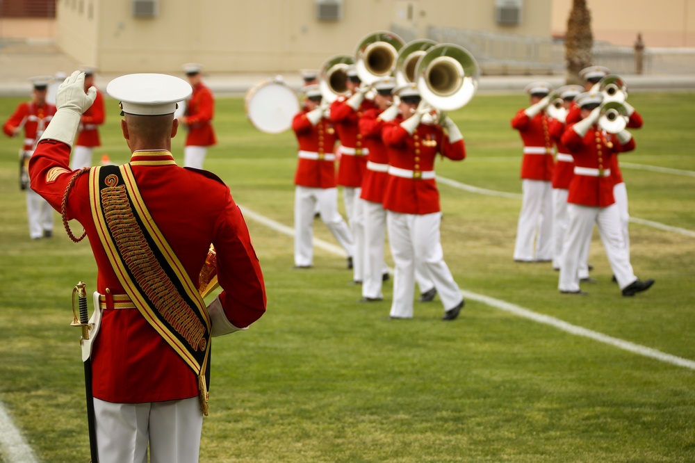 Battle Color Detachment performs for Combat Center