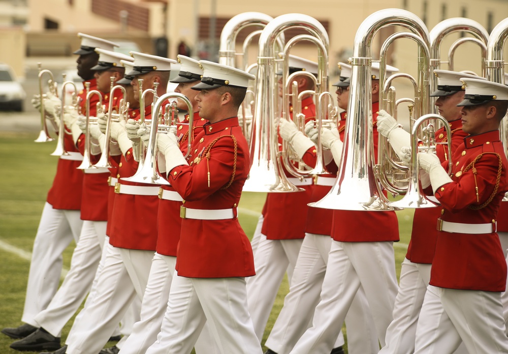 Battle Color Detachment performs for Combat Center