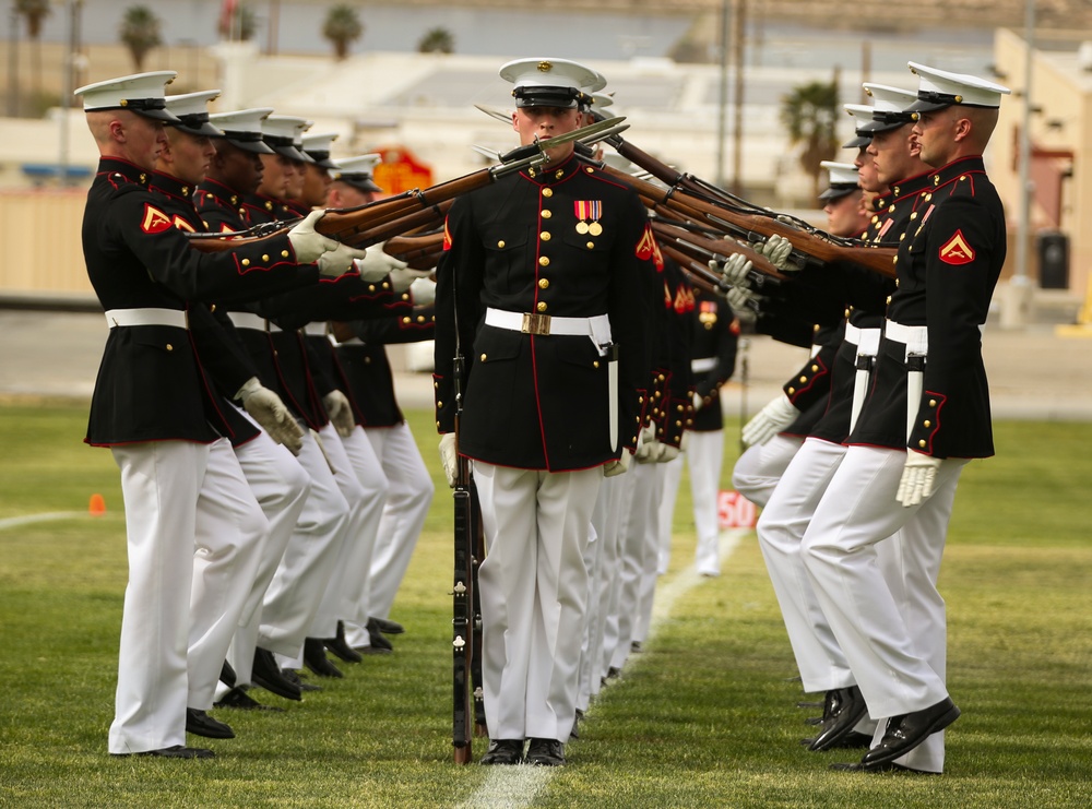 Battle Color Detachment performs for Combat Center