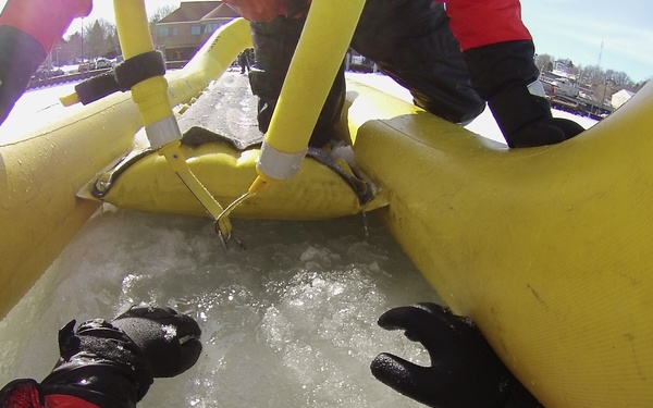 Ice rescue from the eyes of the 'victim'