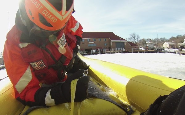 Ice rescue from the eyes of the 'victim'