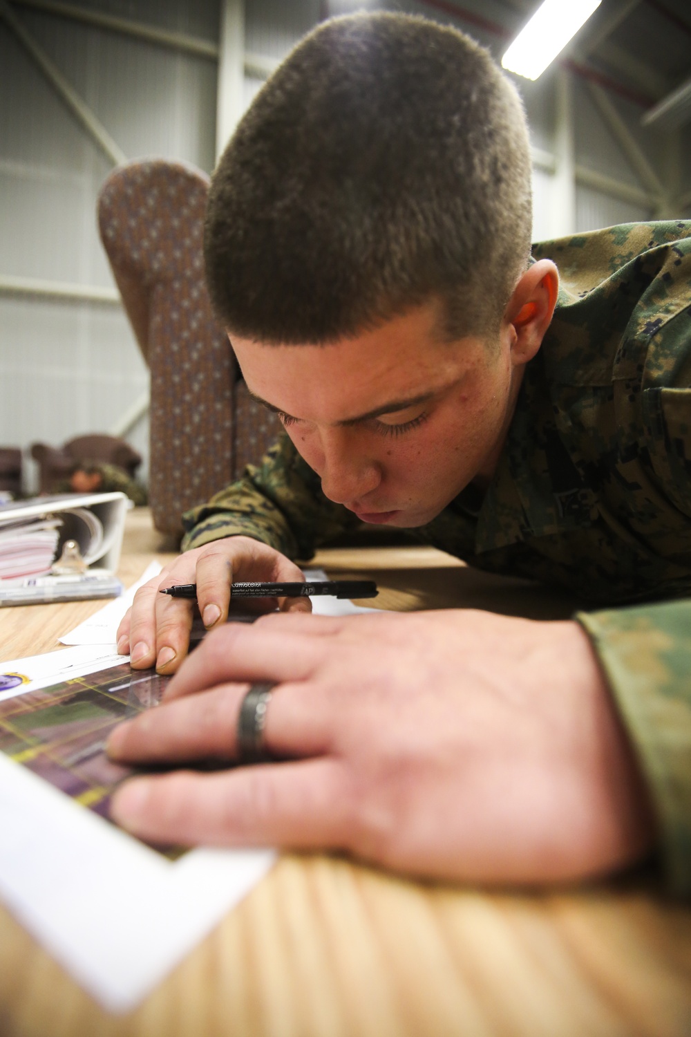 Deployed Marines navigate Mihail Kogalniceanu