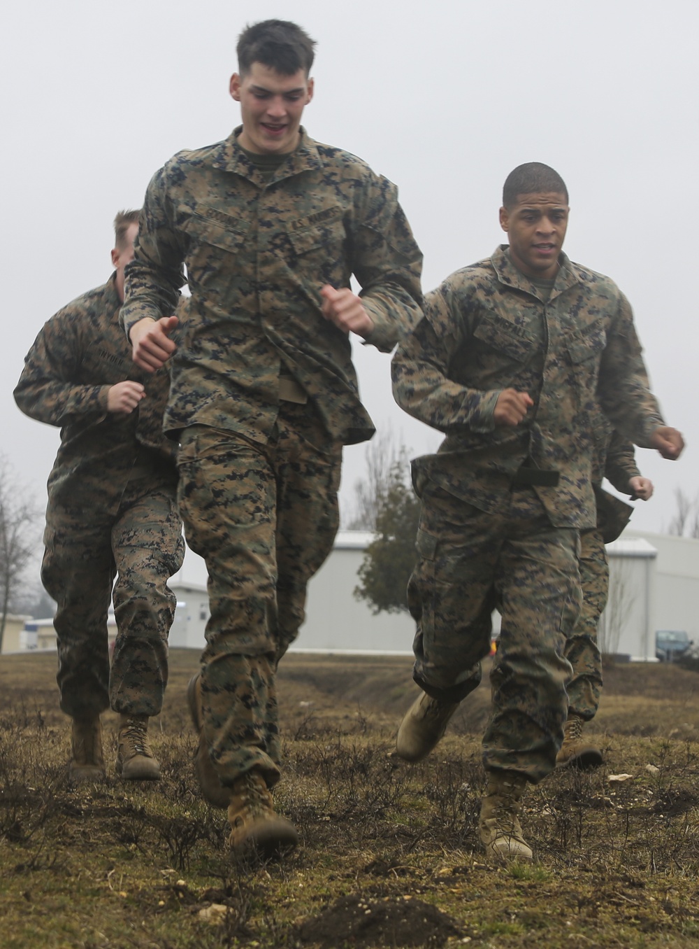 Deployed Marines navigate Mihail Kogalniceanu