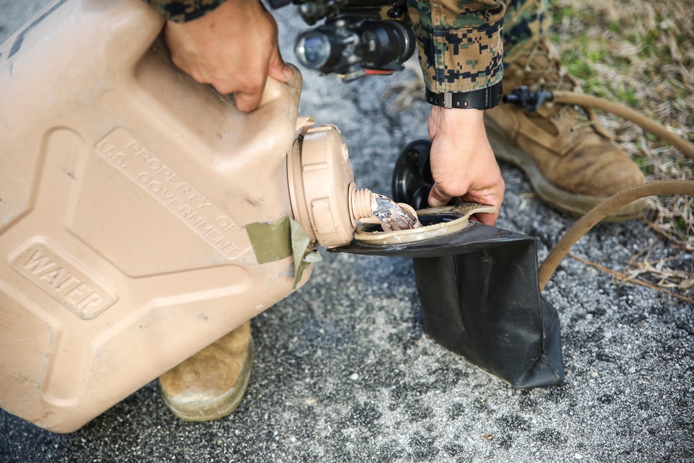 3/8 Marines hike to battalion field exercise