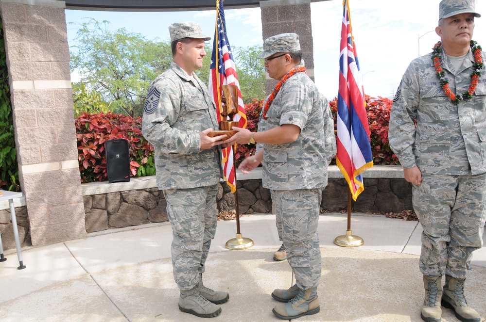 Pinning ceremony for Chief Master Sgt. William A. Parker