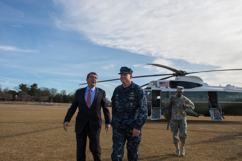 Secretary of Defense Ash Carter visits National Security Agency headquarters