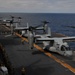 MV-22 Ospreys prepare for takeoff aboard USS Bonhomme Richard