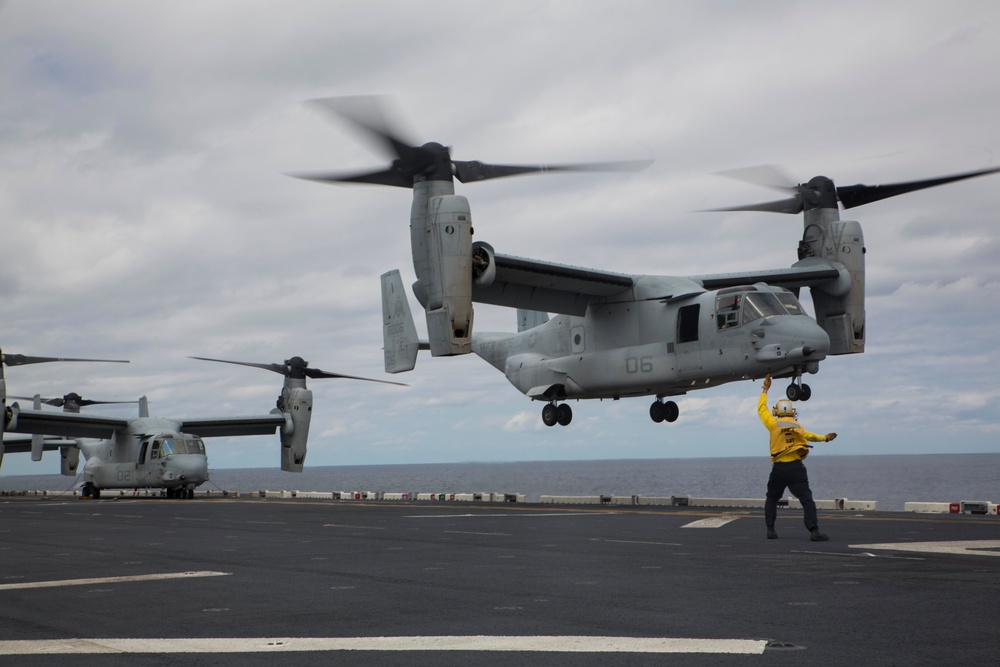 Marines board Osprey for Airfield Seizure Exercise