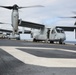 Eight Ospreys take off from USS Bonhomme Richard