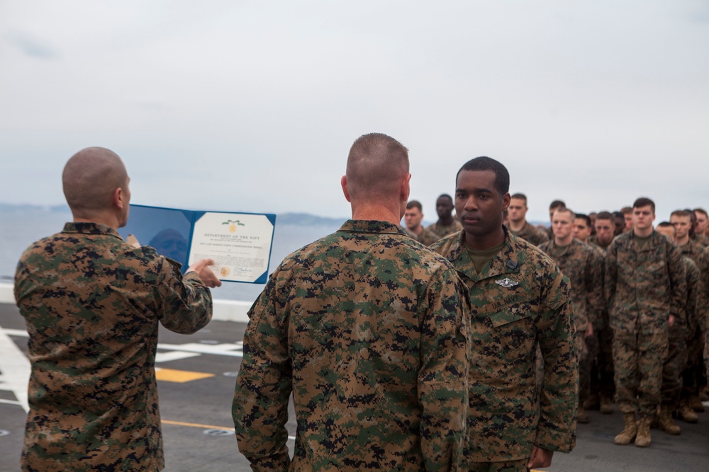 Sailor receives award