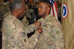 TSC soldier receives Purple Heart