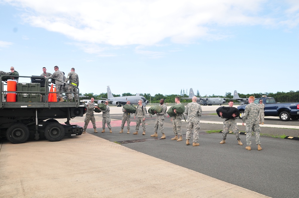 National Guard Soldiers from Washington and Nebraska arrive in Puerto Rico to take part on Borinqueneer Response exercise