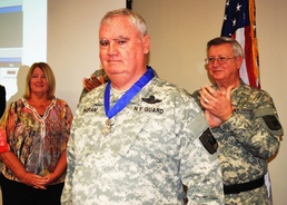 Martin Ingram, Breezy Point resident and New York Guard officer, receives Medal for Valor