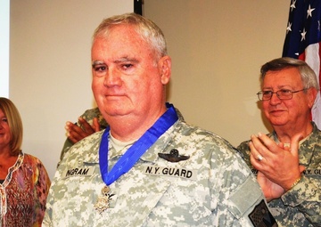 Martin Ingram, Breezy Point resident and New York Guard officer, receives Medal for Valor