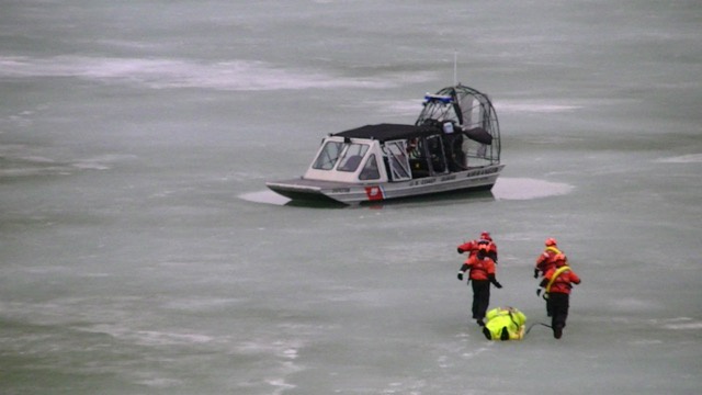 Coast Guard rescues snowmobiler from Saginaw Bay