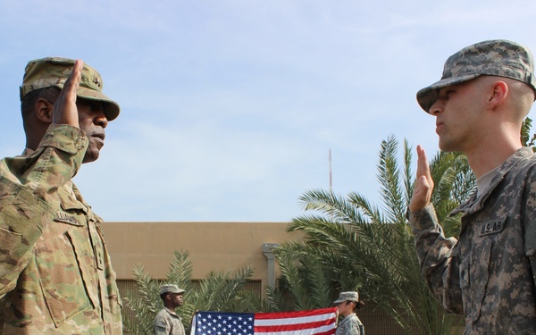 Spc. Kyle Rose's re-enlistment