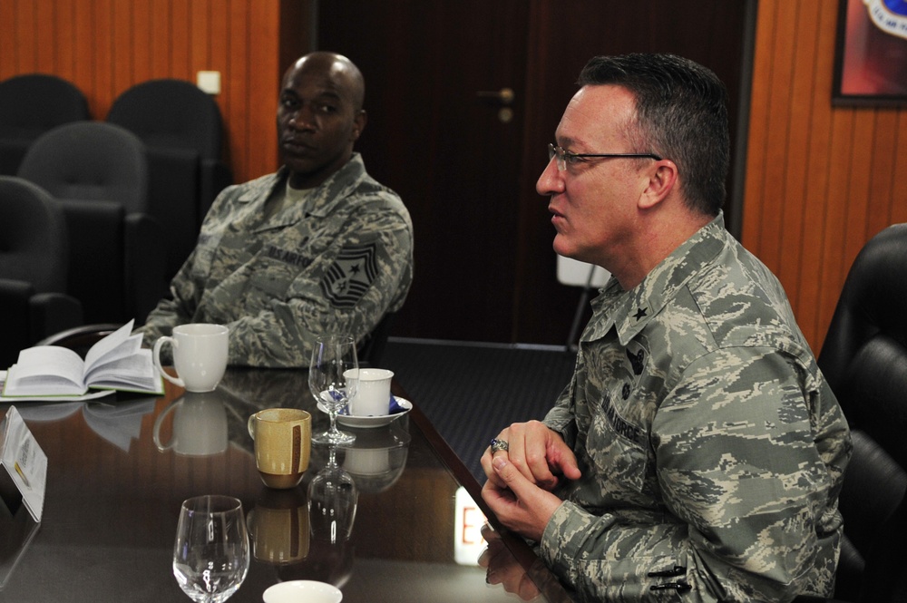 3rd Air Force command chief tours Ramstein