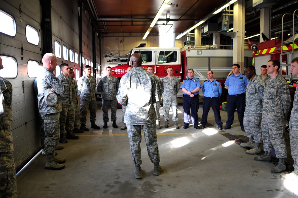 3rd Air Force command chief tours Ramstein