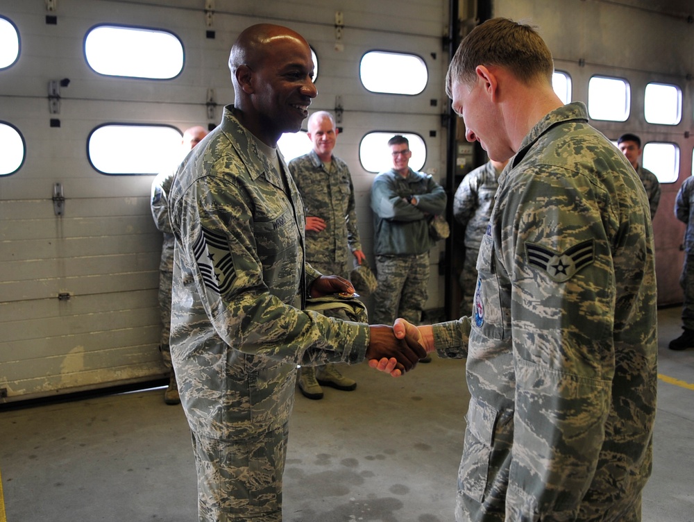 3rd Air Force command chief tours Ramstein