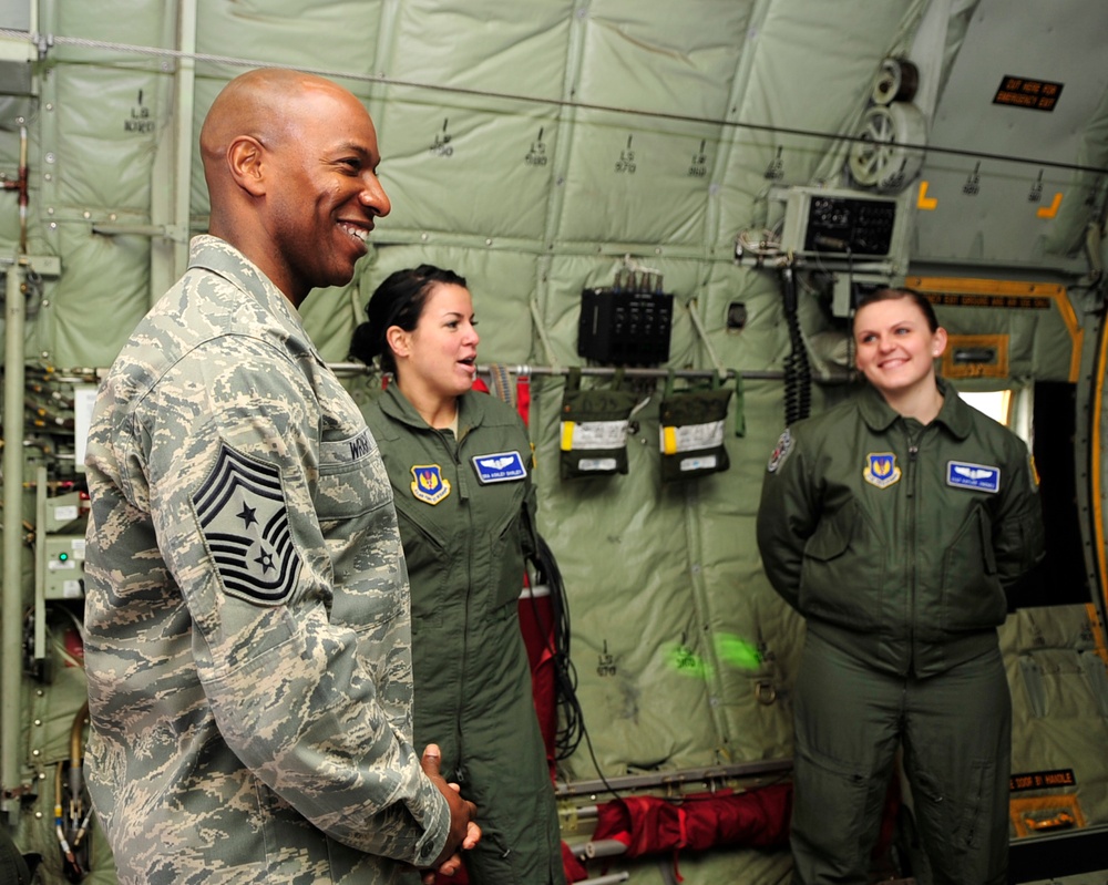 3rd Air Force command chief tours Ramstein